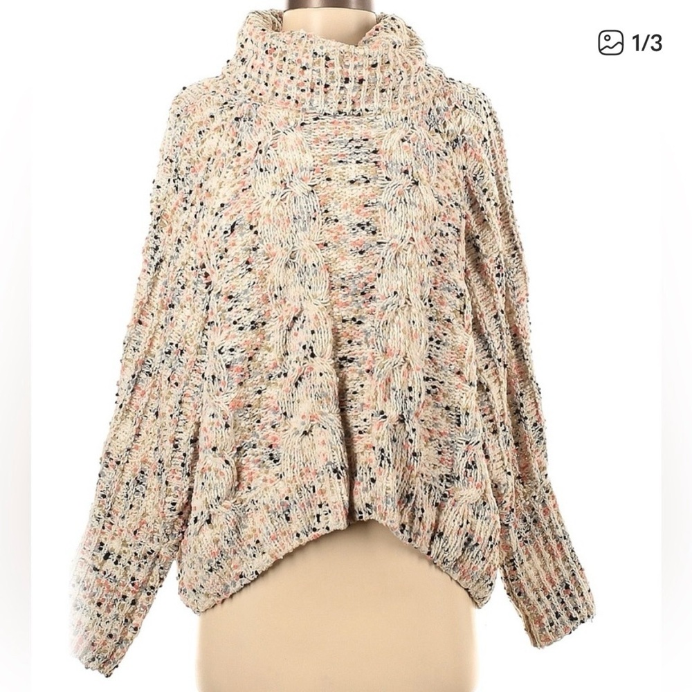 Moon and Madison confetti cowl neck sweater